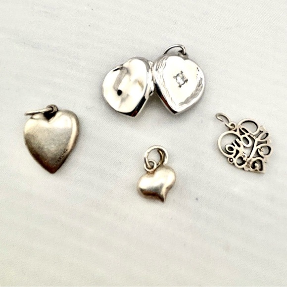 Vintage Sterling Silver 925 Love & Luck Charm Bundle - Lot of 4 - Picture 7 of 8